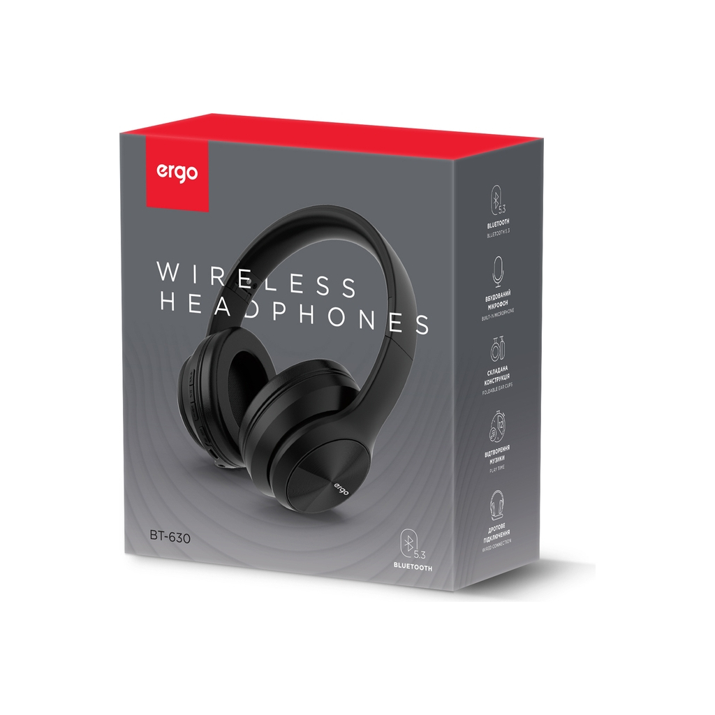 Навушники Ergo BT-630 Black (BT-630K) - зображення 2
