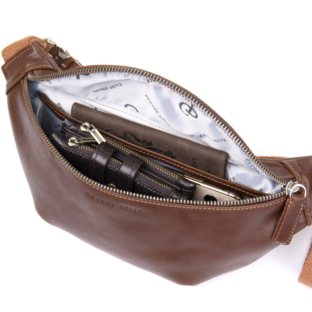 Сумка Grande Pelle Поясна Руда (11315) - зображення 7