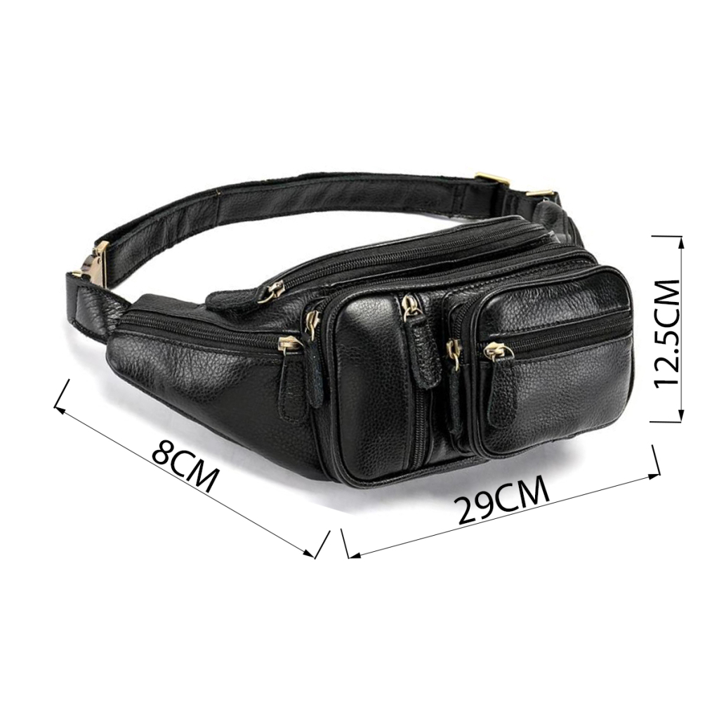Сумка Vintage Поясна чоловіча Чорна (14817) - зображення 4