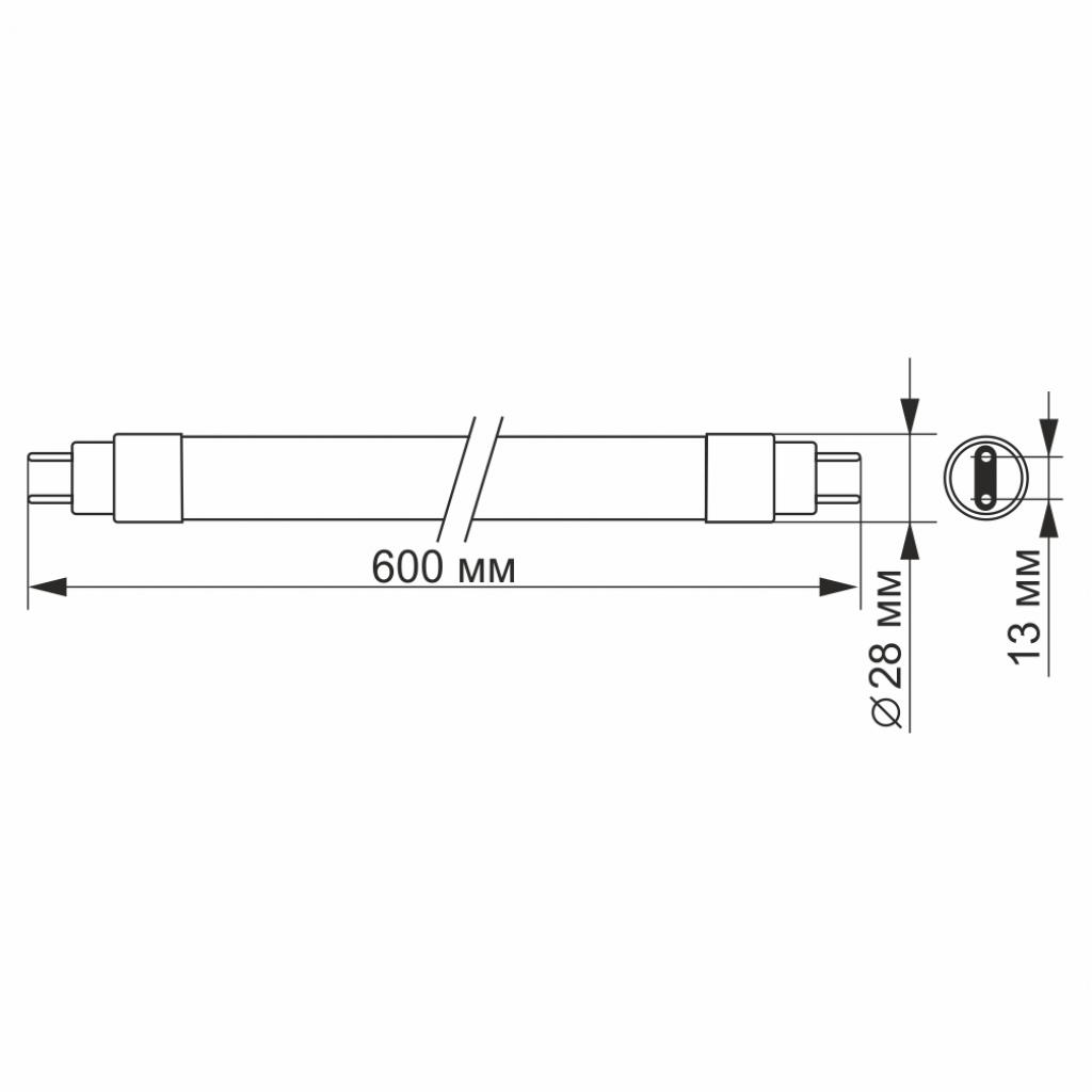 Лампочка Videx T8b 9W 0.6M 6200K 220V (VL-T8b-09066) - изображение 3