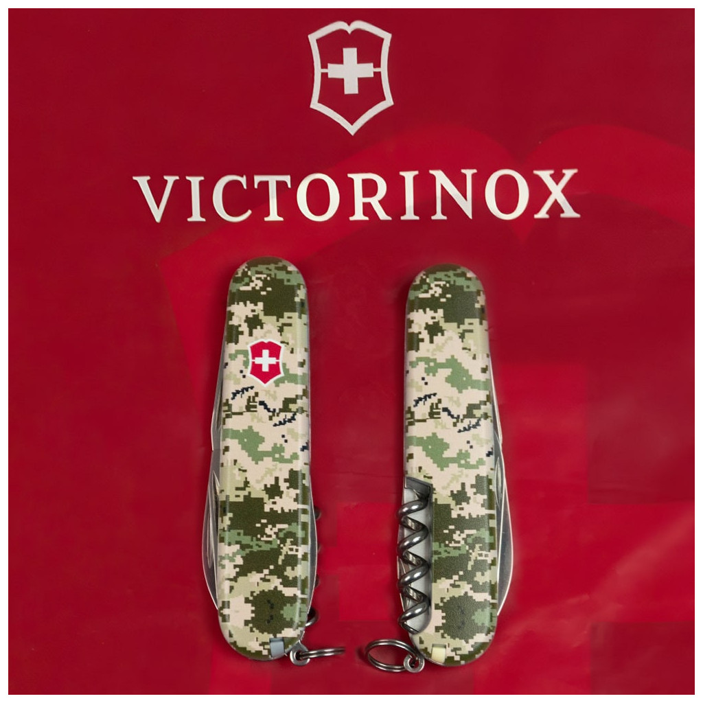 Ніж Victorinox Spartan Army 91 мм Піксель + Лого (1.3603.3_W3941p) - зображення 11