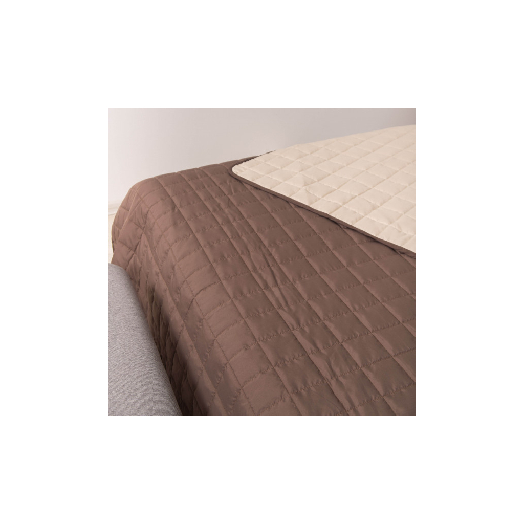 Покривало Viluta стьобане двустороннє Дует Шоколадно-ванільний 140х210 (дует Шоколадно-Ванільний 210*140) - изображение 4