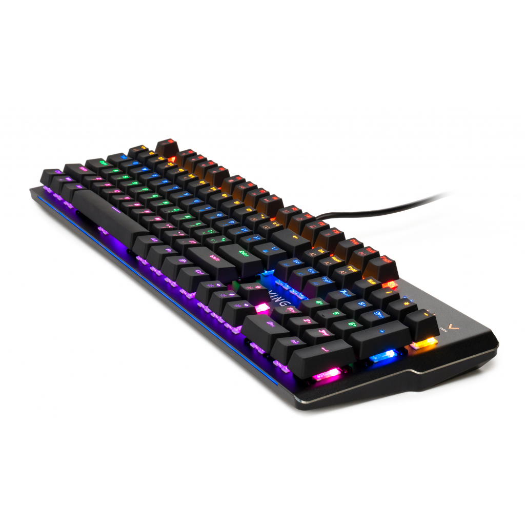 Клавіатура Vinga KBGM160 LED Outemu Blue USB Black (KBGM160 Black) - зображення 8