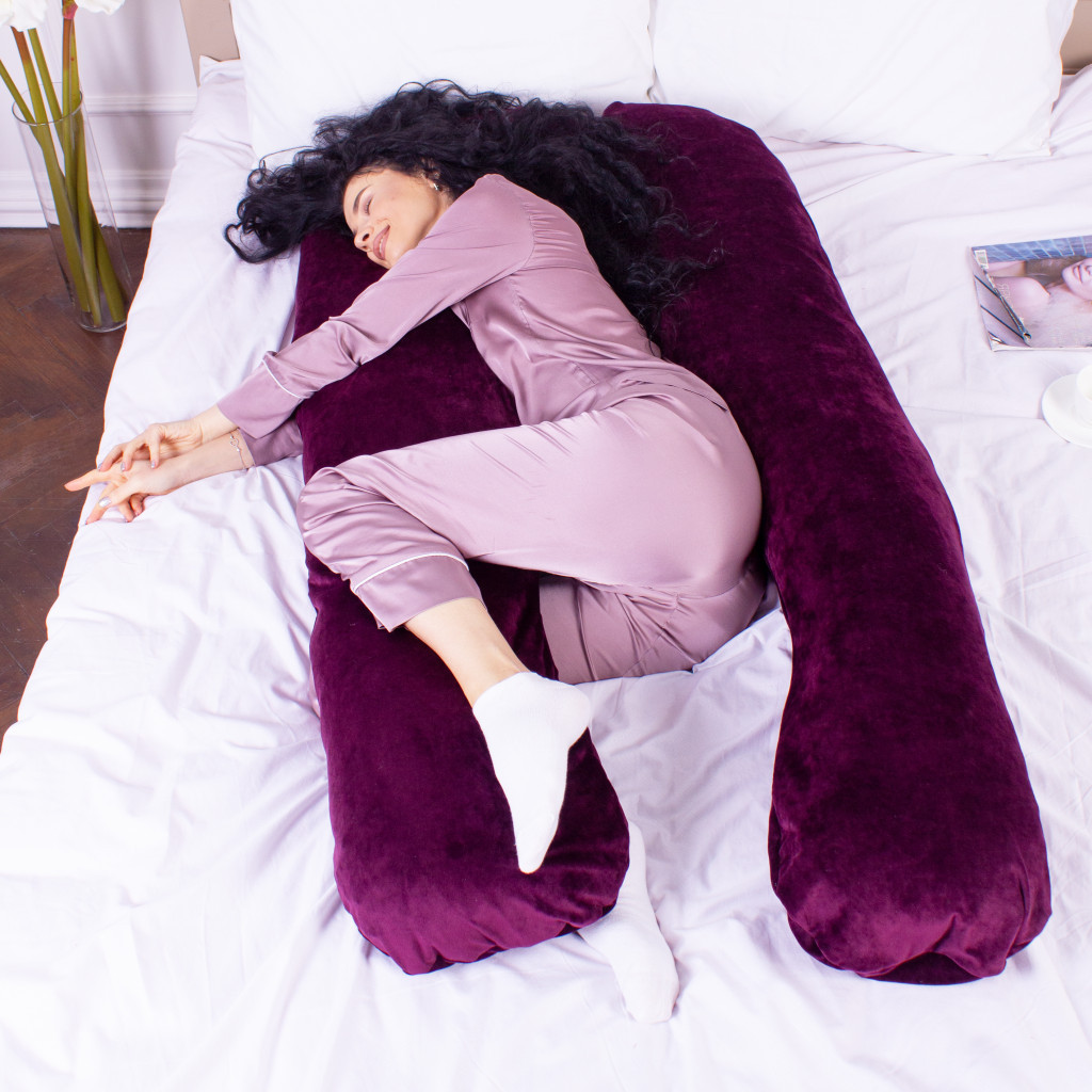 Подушка MirSon для вагітних та відпочинку U-подібна 8021 Velvet Line (2200006178538) - изображение 1