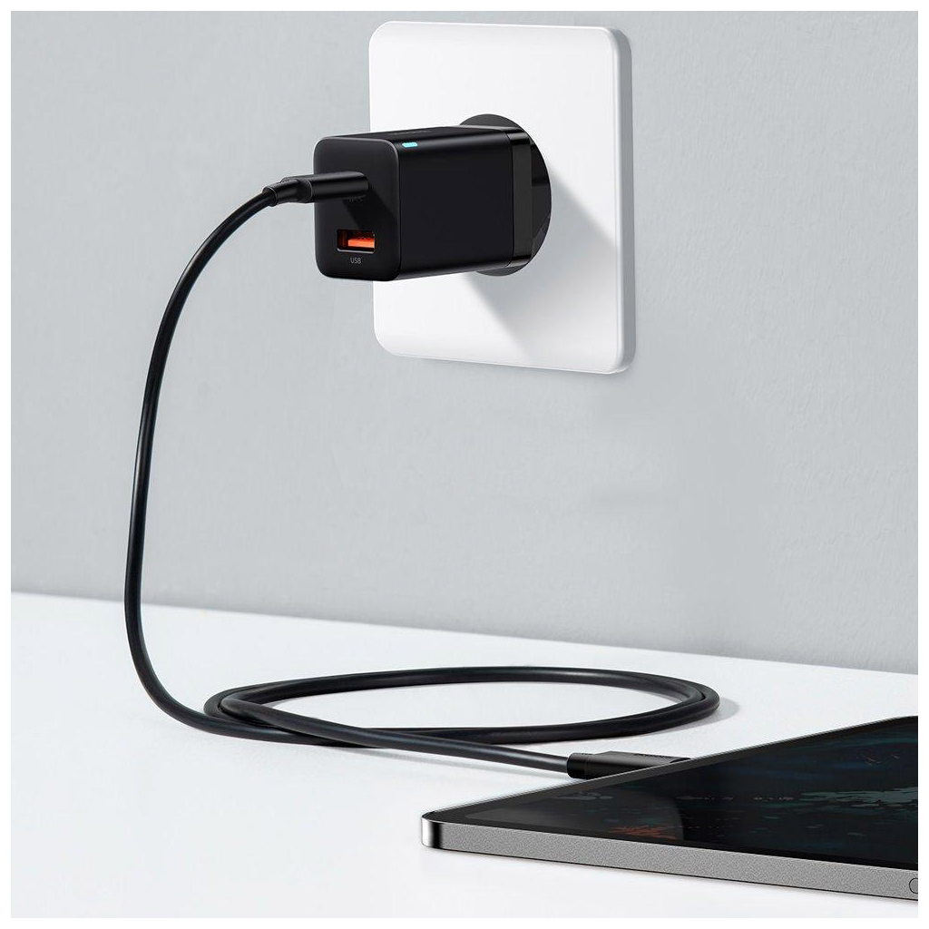 Зарядний пристрій Baseus Super Si Pro Quick Charger C+U 30W black (CCSUPP-E01) - зображення 7