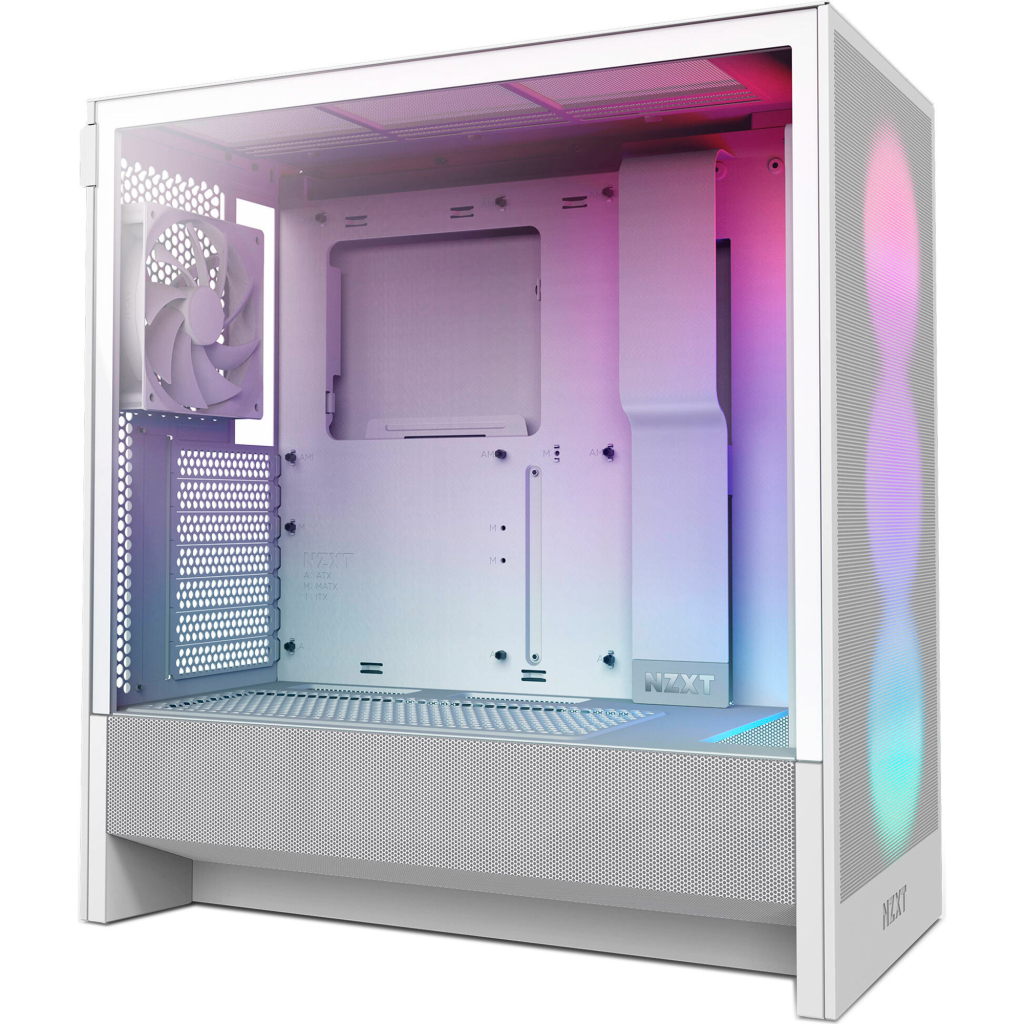 Корпус NZXT H5 Flow RGB Compact All White (CC-H52FW-R1) - зображення 2