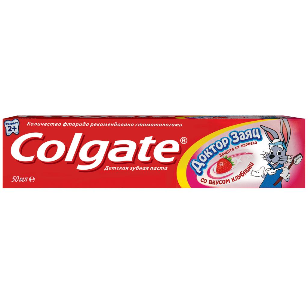 Дитяча зубна паста Colgate детская Доктор Заяц со вкусом Клубники 50 мл (4606144005374) - зображення 1