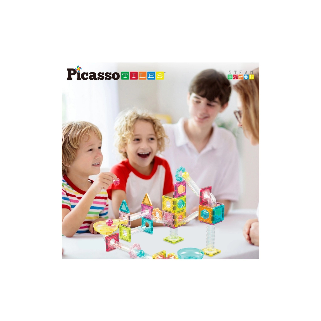 Конструктор Picasso магнітний Tiles Mini Diamond Marble Run Track Set 60 деталей (817338028299) - зображення 7