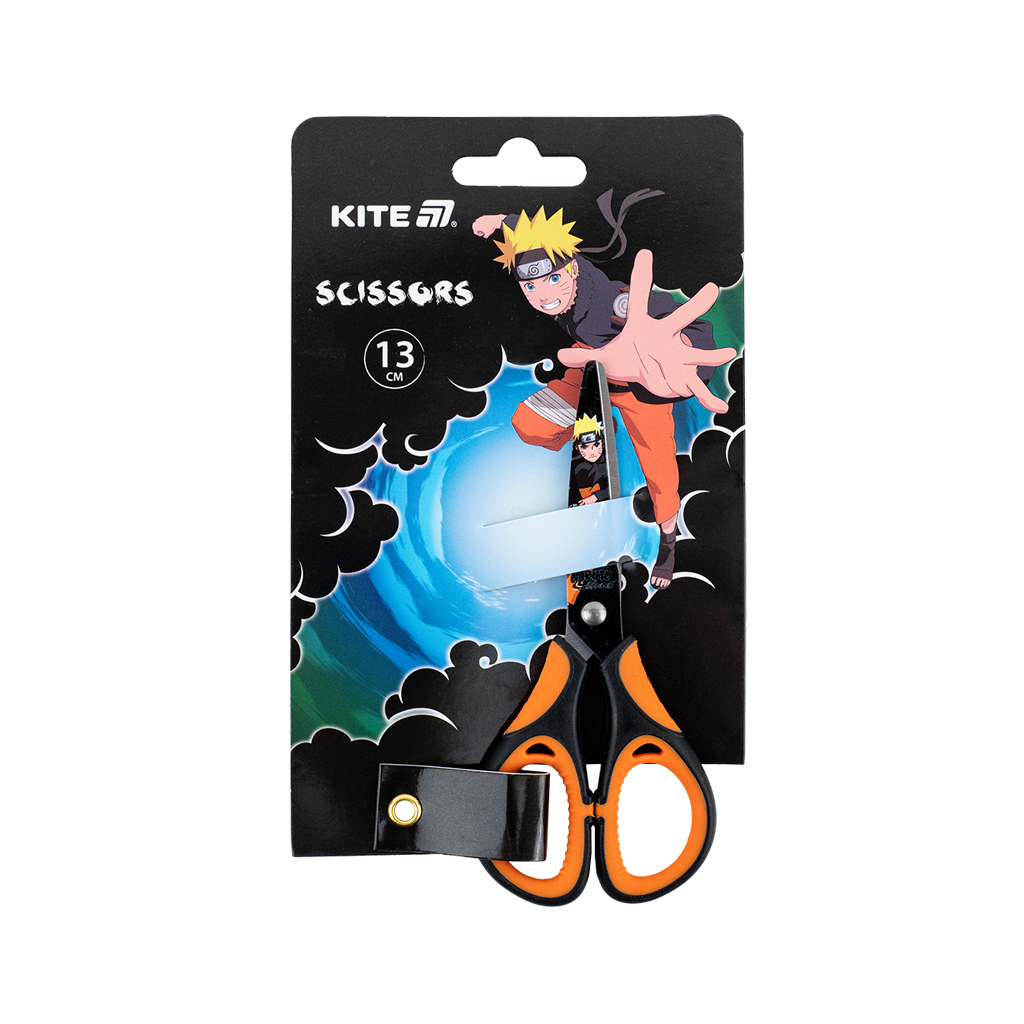 Ножиці Kite дитячі з гумовими вставками і малюнком на лезі Naruto 13 см (NR25-148) - зображення 1