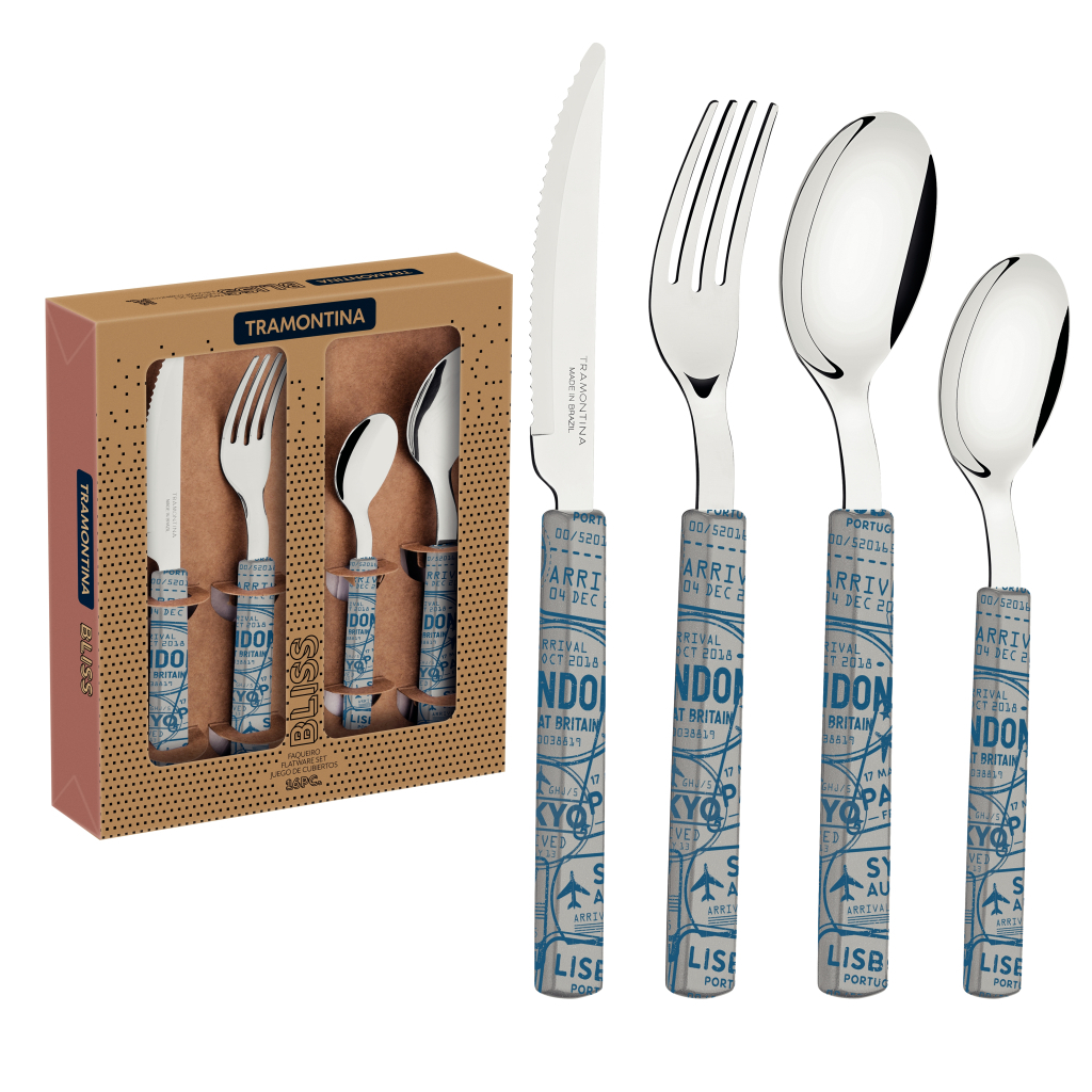 Набір столових приборів Tramontina Bliss 16 предметів Сірий (29899/128) - зображення 3