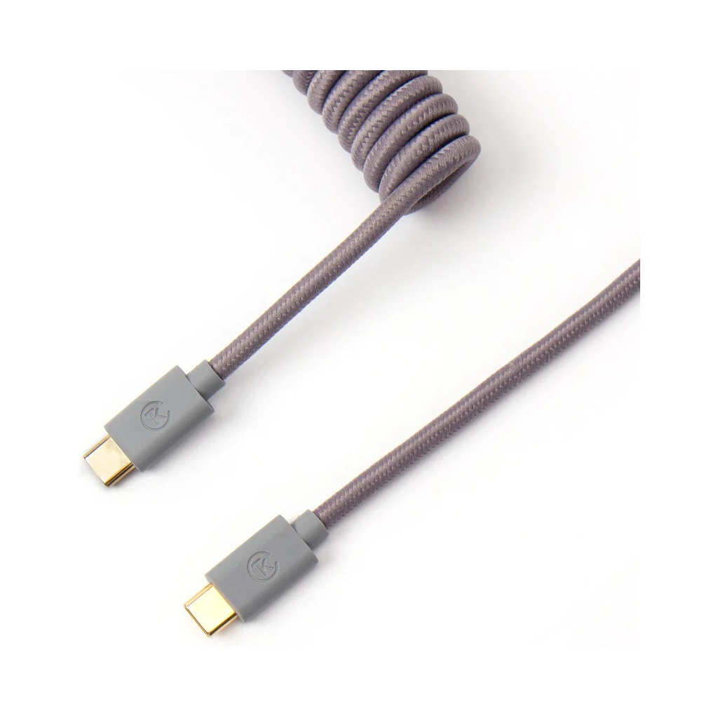 Дата кабель USB 2.0 AM to USB-C 1.36m Coiled grey Keychron (CABG_KEYCHRON) - зображення 1