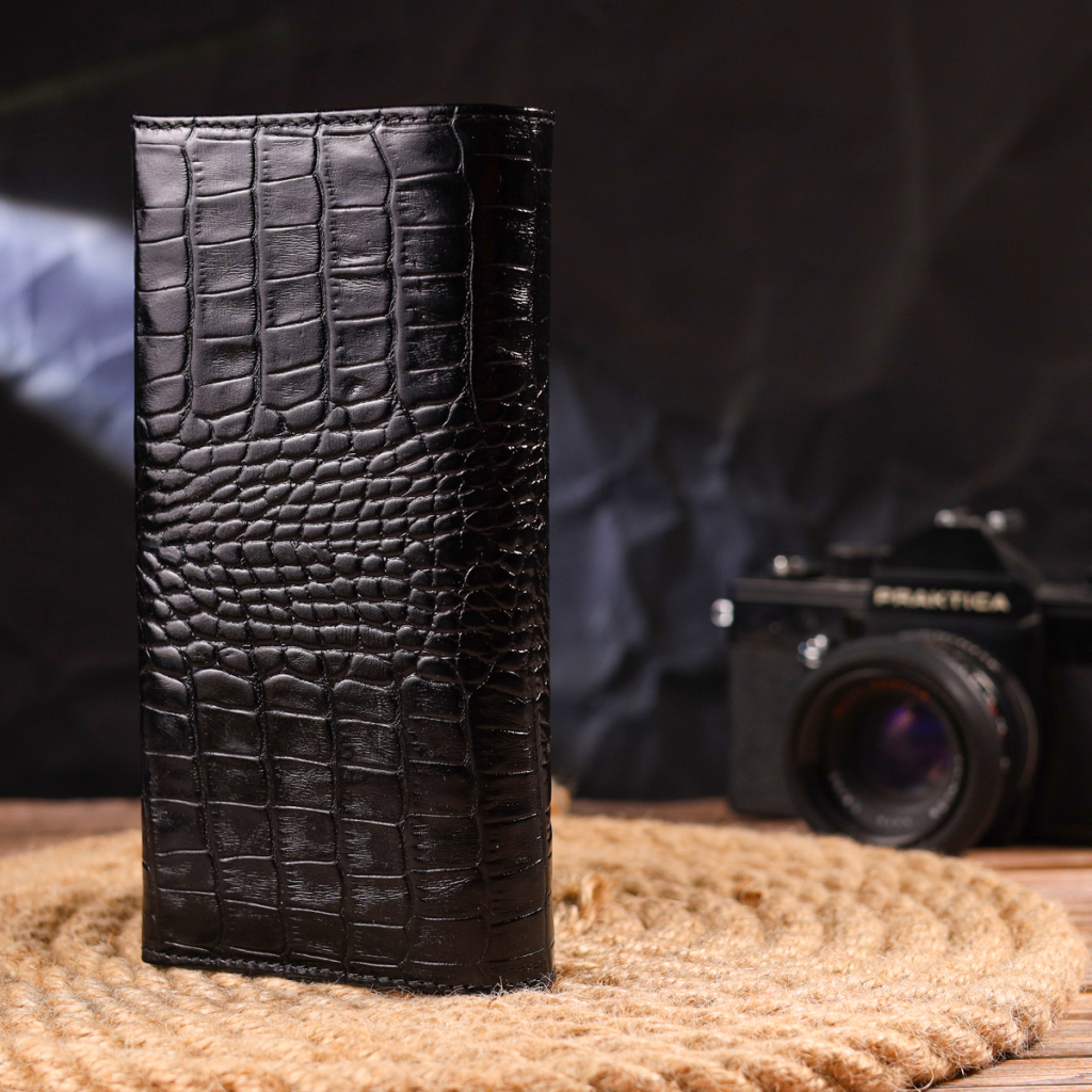 Гаманець Canpellini З монетницею з натуральної шкіри Чорний (21525) - зображення 9