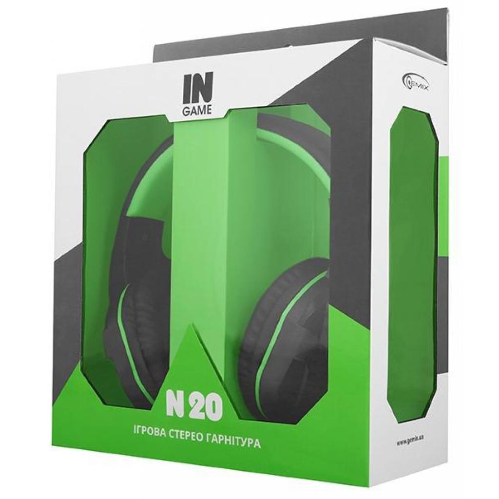 Навушники Gemix N20 Black-Green Gaming - зображення 5