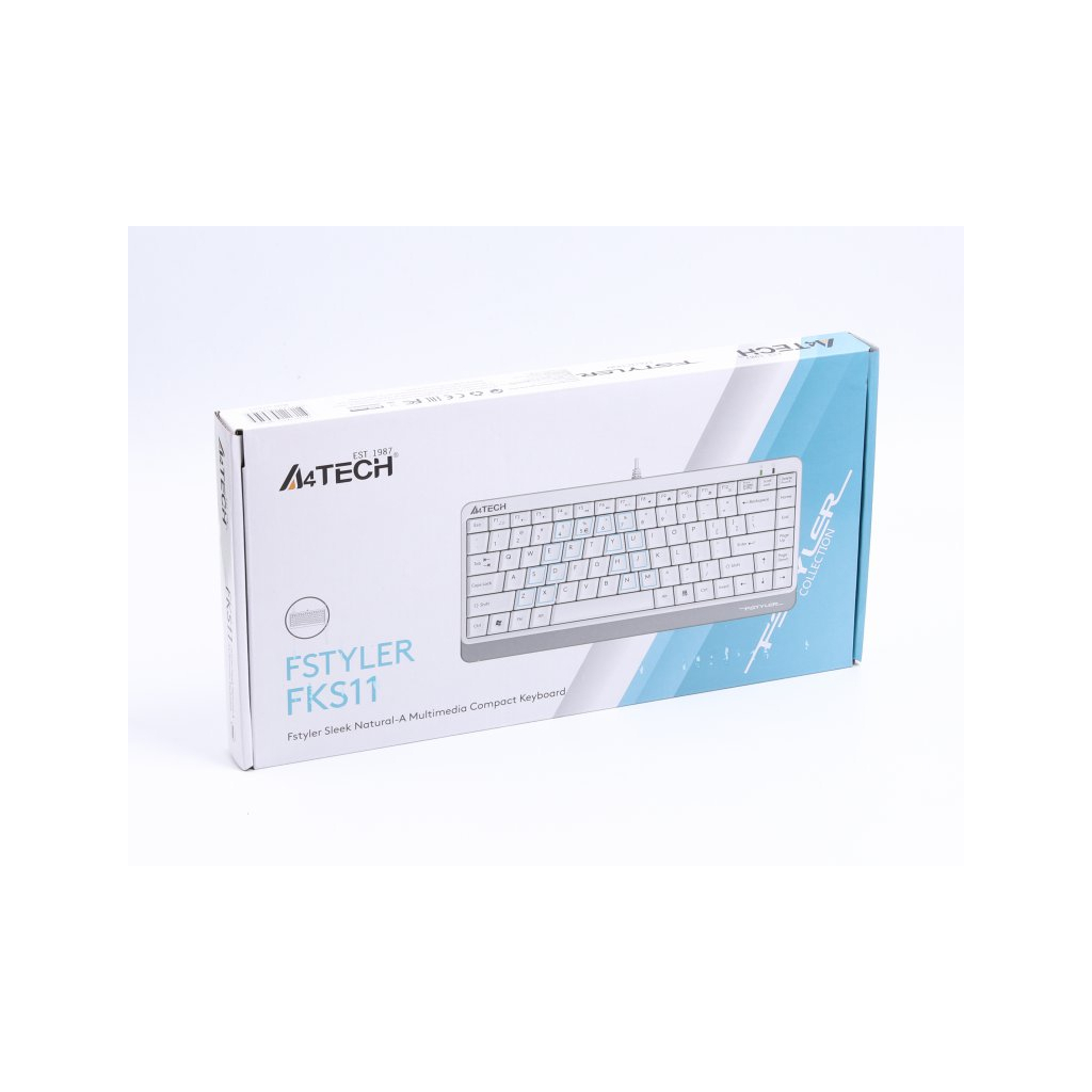 Клавіатура A4Tech FKS11 USB White - зображення 4
