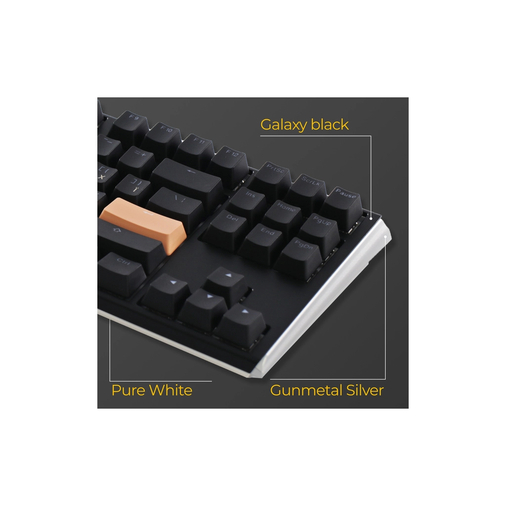 Клавіатура Ducky One 3 TKL Cherry MX Blue RGB UA USB Black (DKON2187ST-CUAPXCLAWSC1) - изображение 12