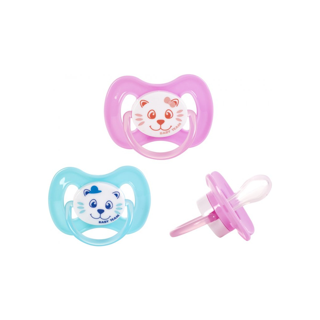 Пустушка Baby Team силіконова,класична, 0+ міс (3007_рожевий) - зображення 5