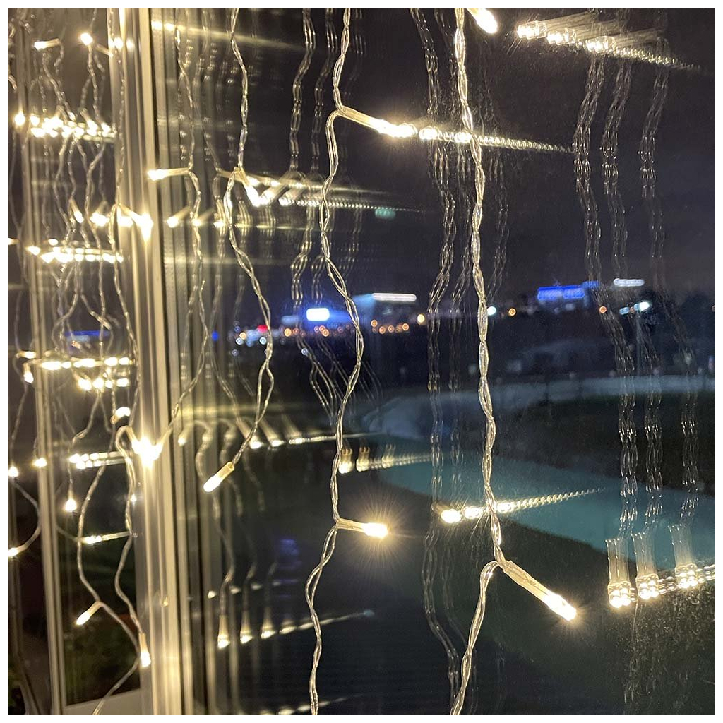 Гірлянда ColorWay Бахрома 3 м x 0.6 м 100 Led IP20 кольорова USB (CW-GF-100L36UMC) - зображення 6