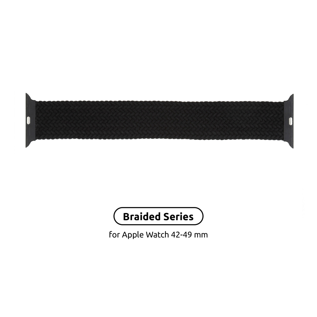 Ремінець до смарт-годинника Armorstandart Braided Solo Loop для Apple Watch 49/46/45/44/42 (Series 1-3) Charcoal Size 6 (148 mm) (ARM58072) - зображення 1