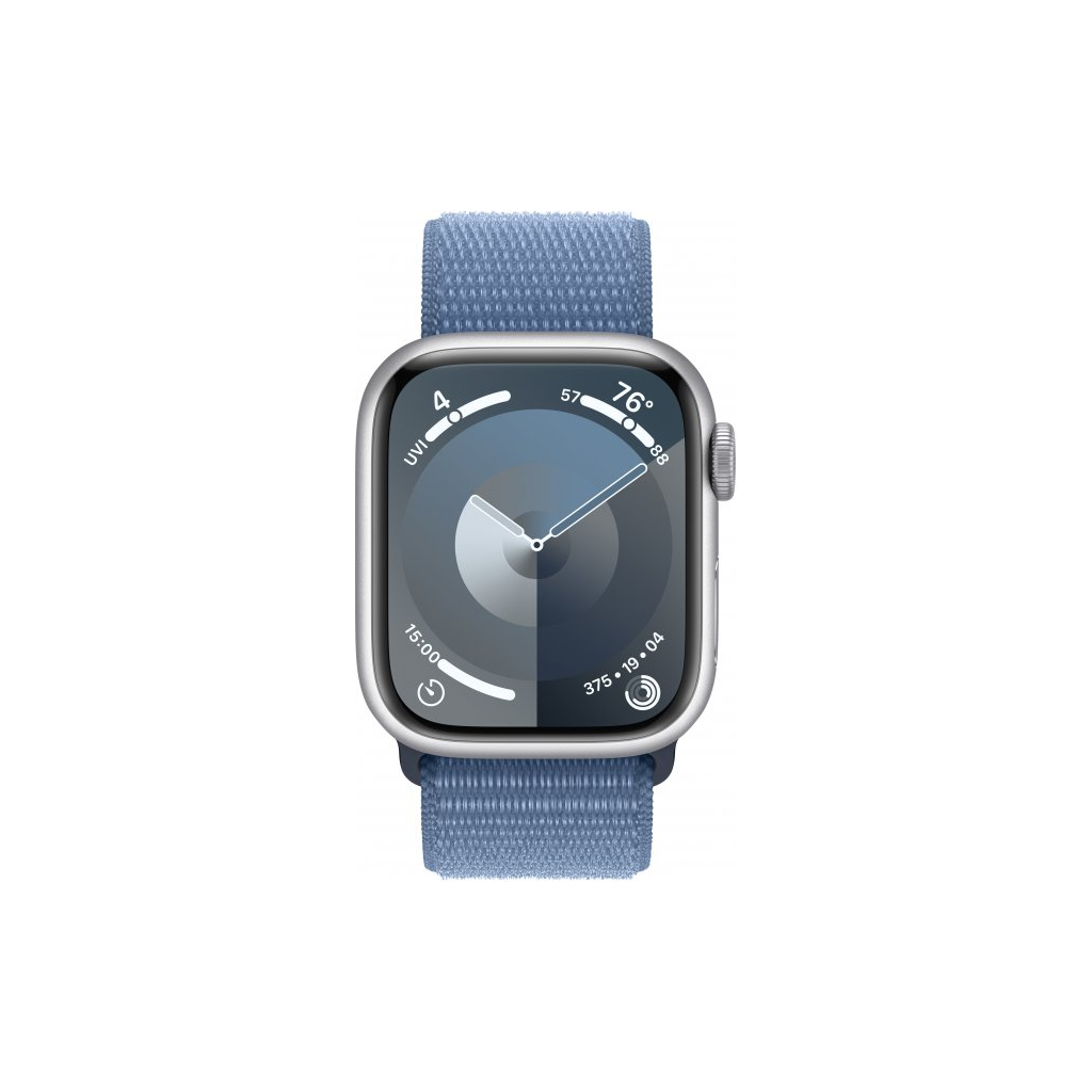 Смарт-годинник Apple Watch Series 9 GPS 41mm Silver Aluminium Case with Winter Blue Sport Loop (MR923QP/A) - зображення 2