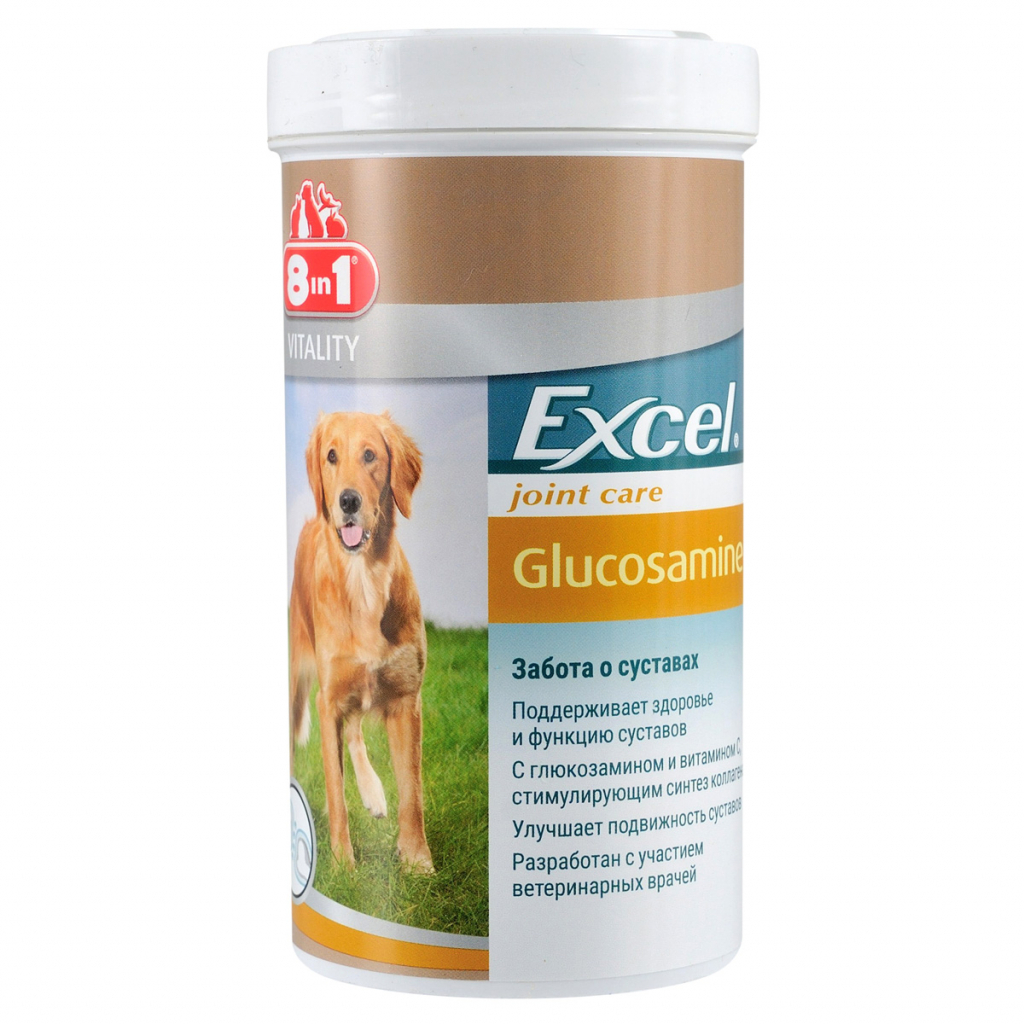 Вітаміни для собак 8in1 Excel Glucosamine таблетки 110 шт (4048422121596) - зображення 1