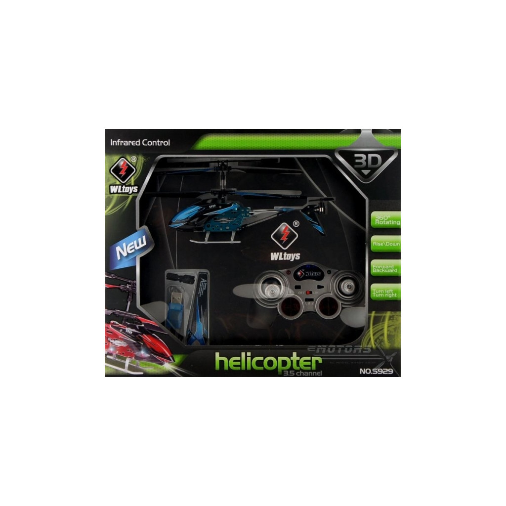 Радіокерована іграшка WL Toys Вертоліт 3-канальний на і/ч керуванні з автопілотом (WL-S929b) - зображення 8