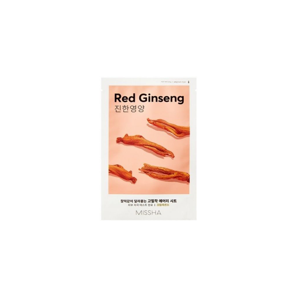Маска для обличчя Missha Airy Fit Red Ginseng Sheet Mask З екстрактом женьшеню 19 г (8809581454774) - изображение 1