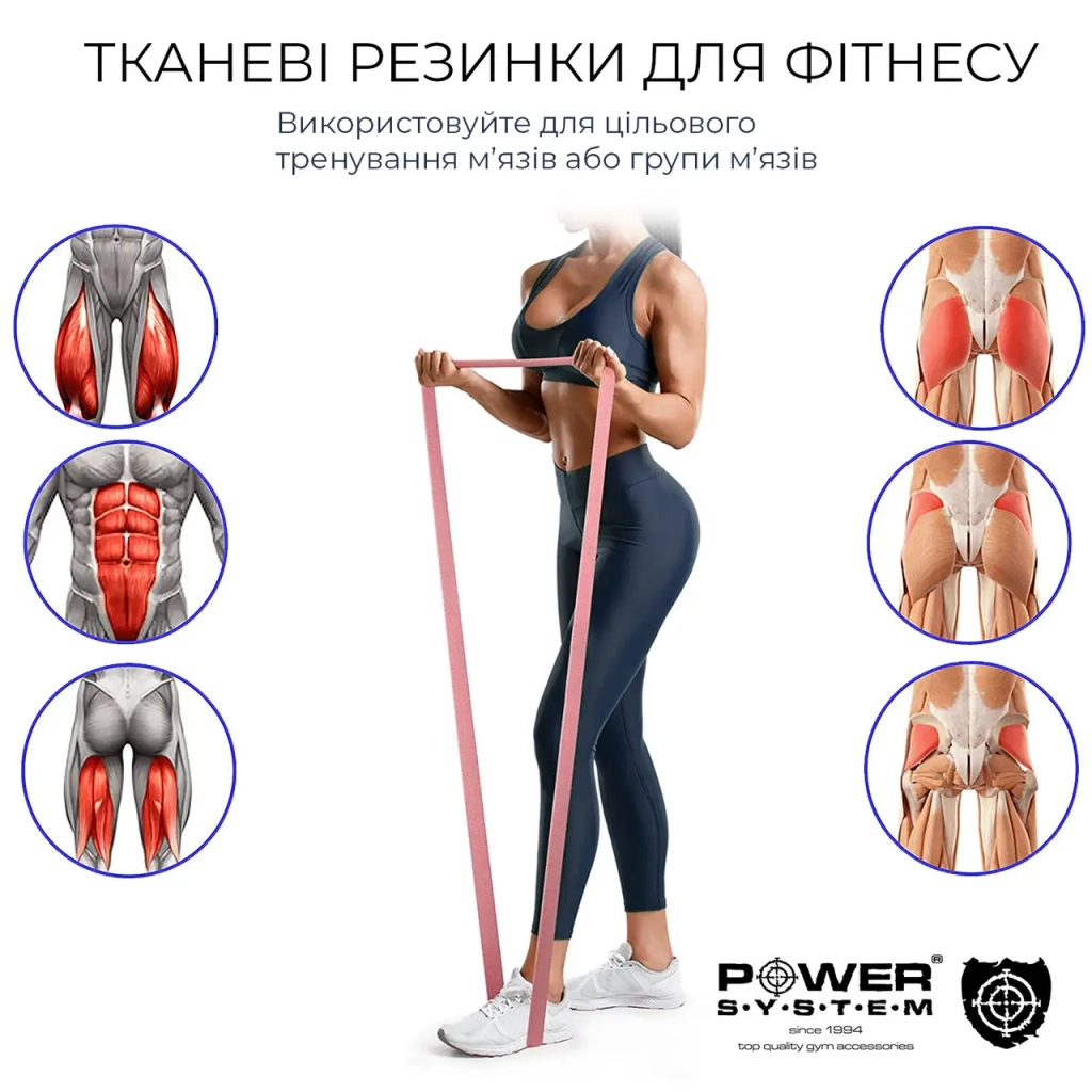 Еспандер Power System PS-4129 Booty Band Set Long набір 3 шт (4129MX-9) - зображення 8