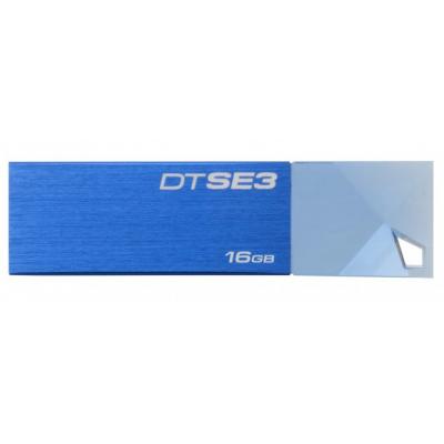 USB флеш накопичувач Kingston 16GB DTSE3 Metalic Blue USB 2.0 (KC-U6816-4C1B) - зображення 1