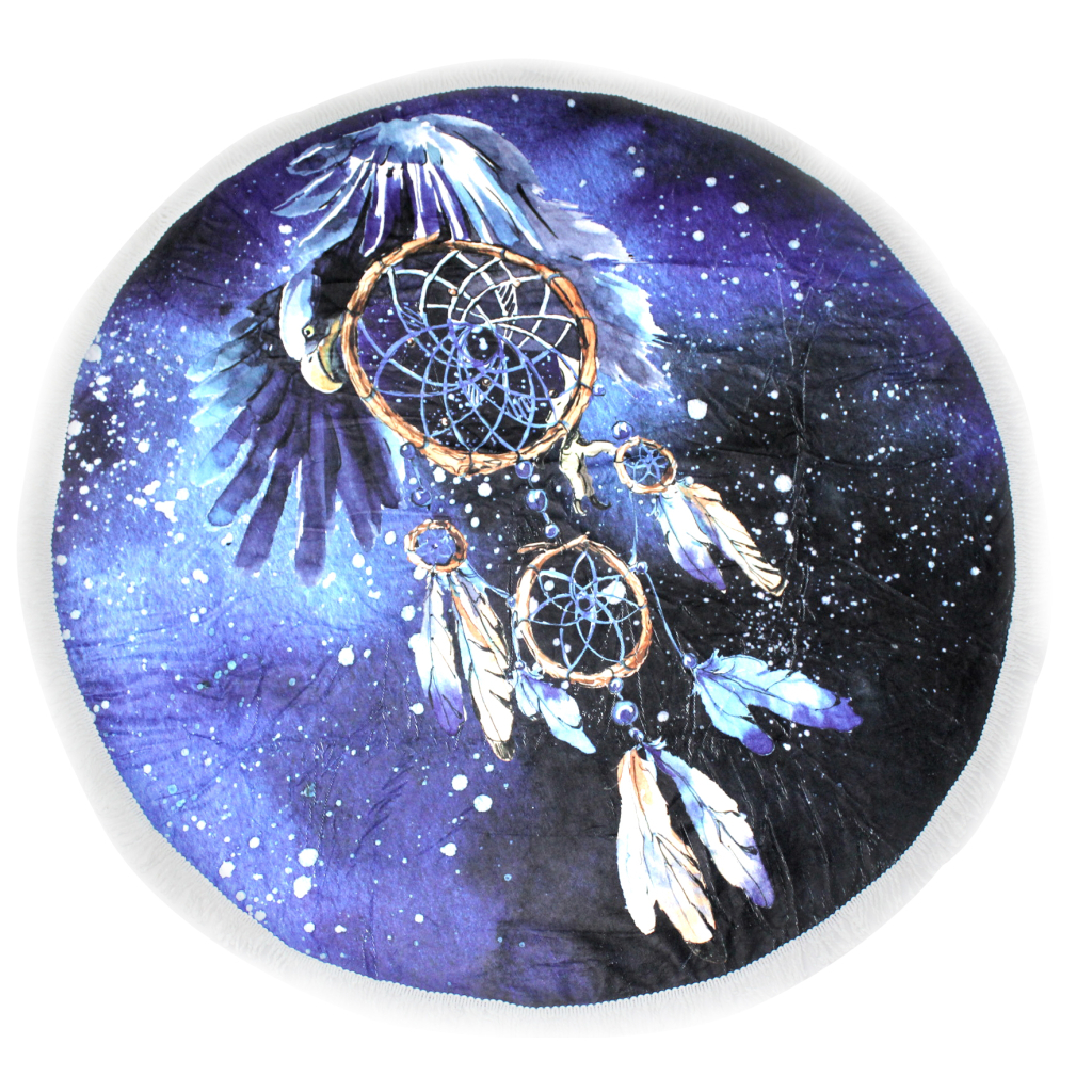 Рушник MirSon пляжний №5072 Summer Time Dark Dream catcher 150x150 см (2200003947809) - зображення 1