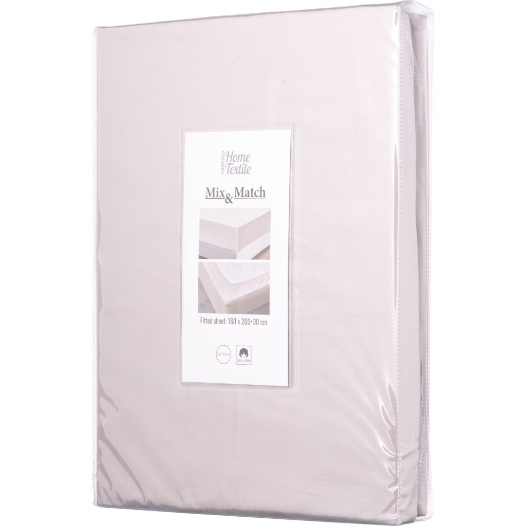 Простирадло Ardesto на резинці Mix&Match сатин 160х200+30 см айворі (ART1620FSC) - зображення 4