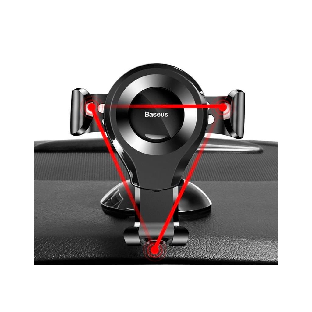 Універсальний автотримач Baseus Osculum Type Gravity Car Mount Black (SUYL-XP01) - зображення 5