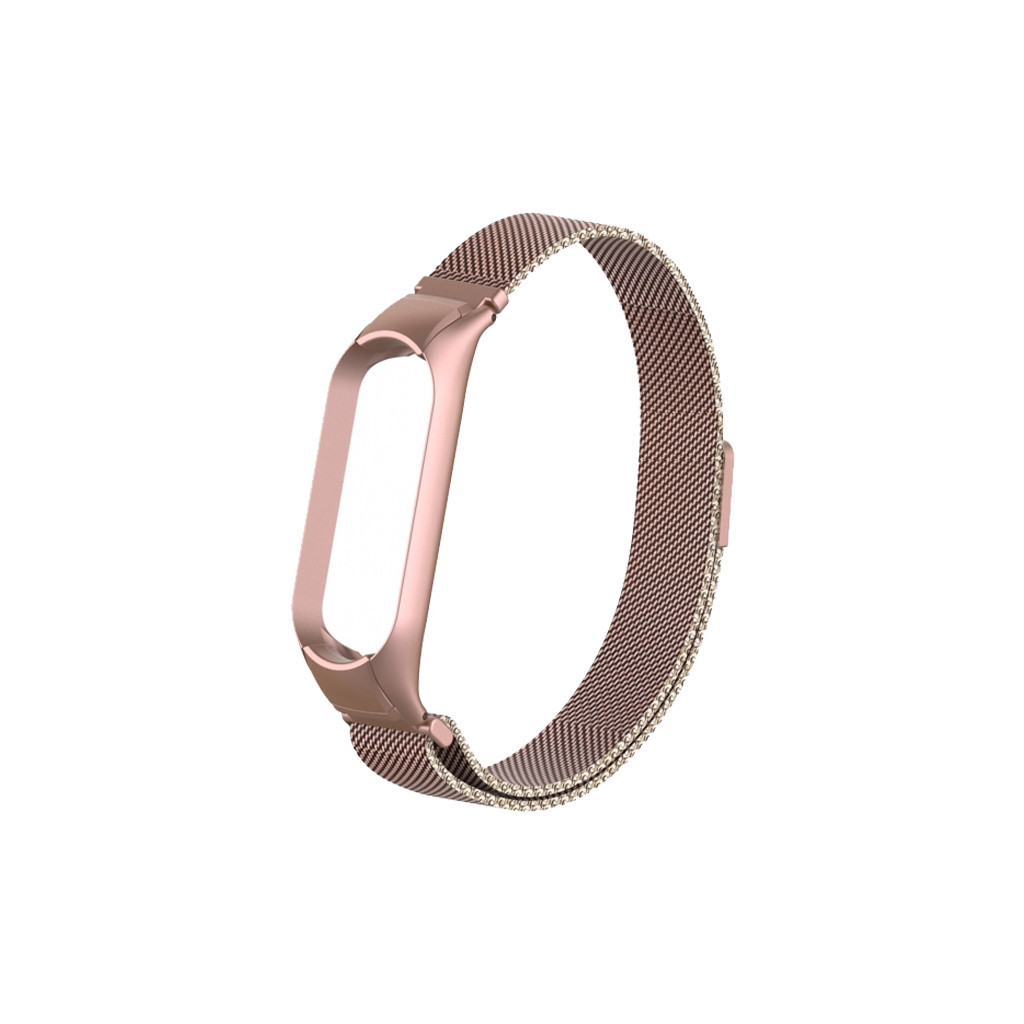 Ремінець до фітнес браслета Armorstandart Milanese Magnetic Band 503 для Xiaomi Mi Band 6/5 Rose Gold (ARM57183) - зображення 2