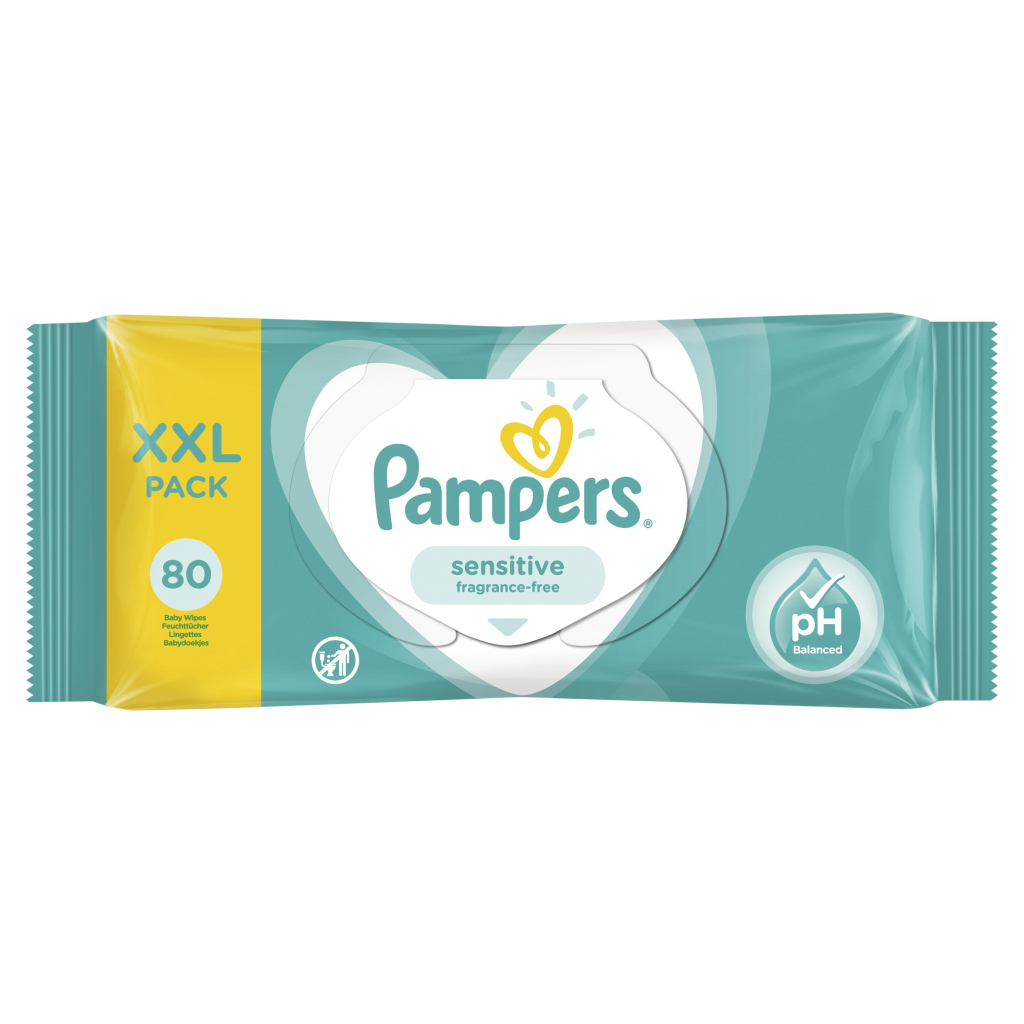 Дитячі вологі серветки Pampers Sens 80 шт (8001841041421) - изображение 1