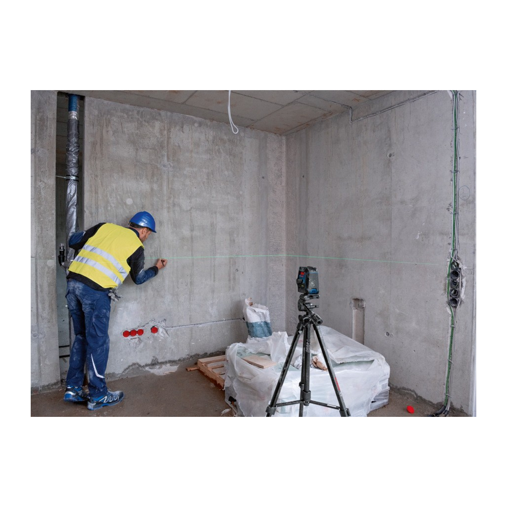 Лазерний нівелір Bosch Professional GCL 2-50 G, до 15 м, з тримачем RM 10, затиском DK 10, мішенню, кейс (0.601.066.M02) - зображення 2