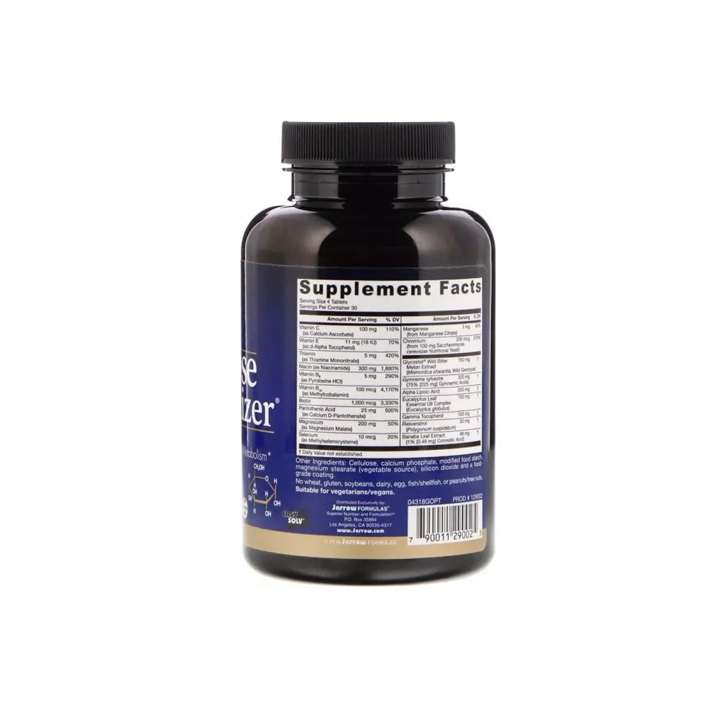Вітамінно-мінеральний комплекс Jarrow Formulas Оптимізатор Глюкози, Glucose Optimizer, 120 таблеток (JRW-29002) - зображення 2