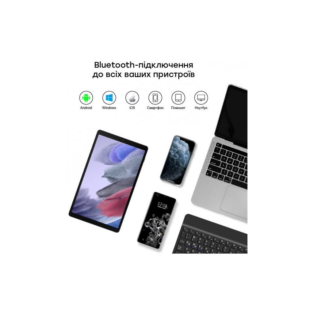 Чохол до планшета AirOn Premium Samsung Galaxy Tab A7 LITE T220/T225 BT keyboard Bla (4822352781065) - зображення 6