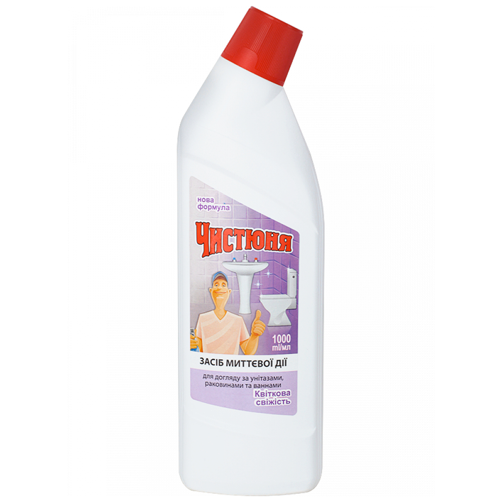 Засіб для чищення унітазу Чистюня Квіткова свіжість 1 л (4820168430275) - зображення 1