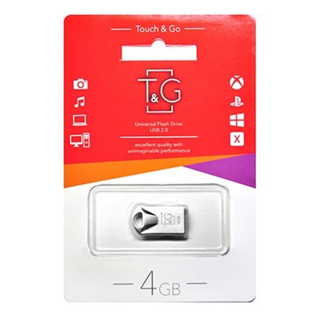 USB флеш накопичувач T&G 4GB 106 Metal Series Silver USB 2.0 (TG106-4G) - зображення 2
