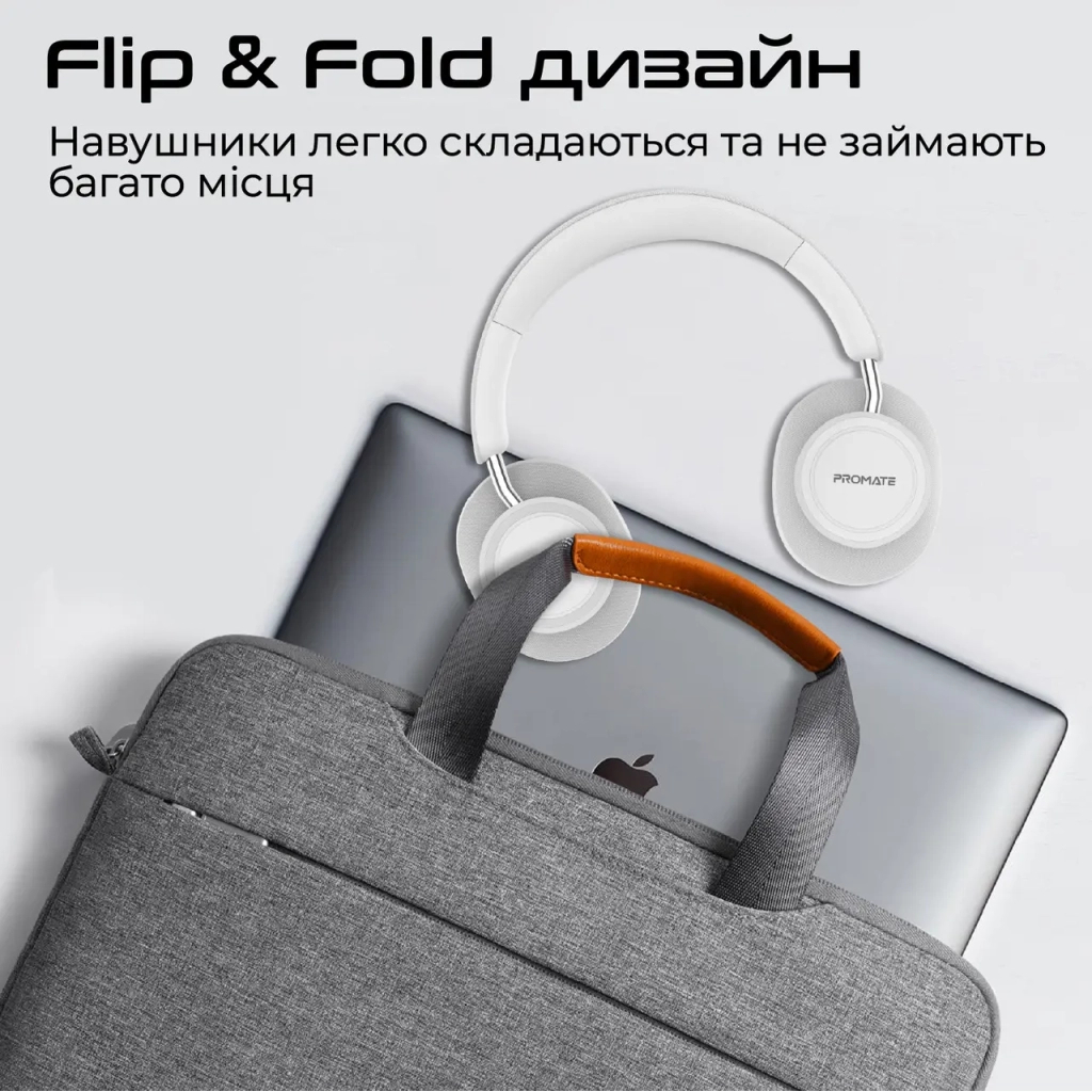 Навушники Promate Takt White (takt.white) - зображення 5