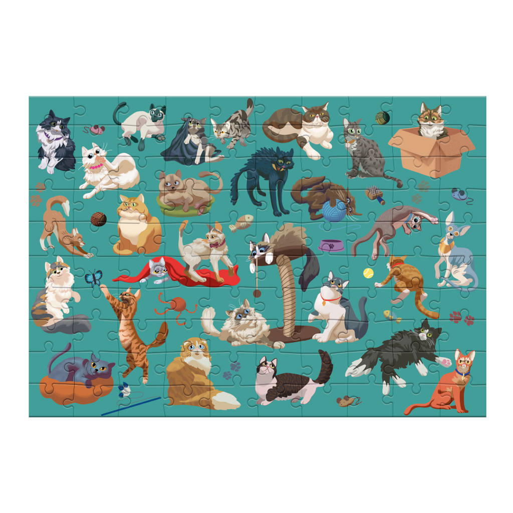 Пазл DoDo Кумедні коти, 100 елементів (300626) - зображення 3