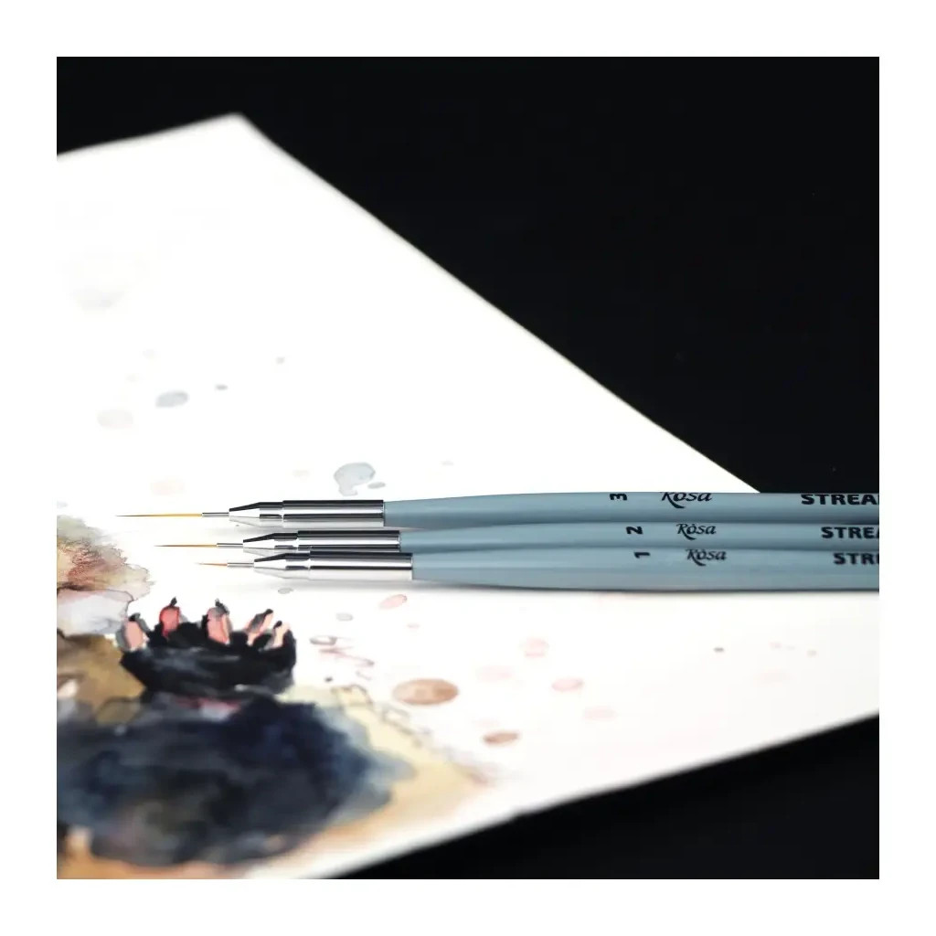 Пензлик для малювання Rosa Синтетика кругла, лайнер, STREAM 123/7, № 2 (4823098516989) - изображение 7