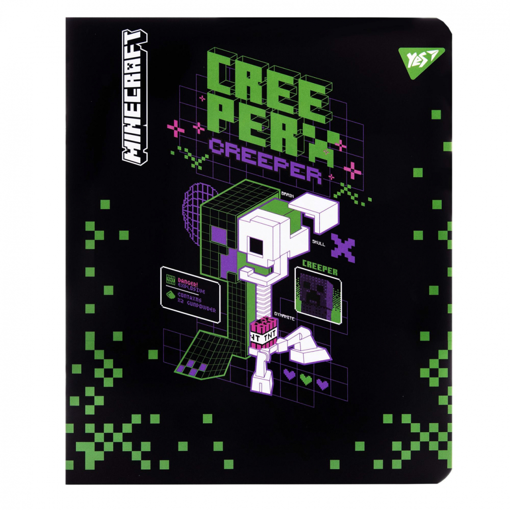 Зошит Yes Minecraft. Black 18 аркушів клітинка (767521) - зображення 8