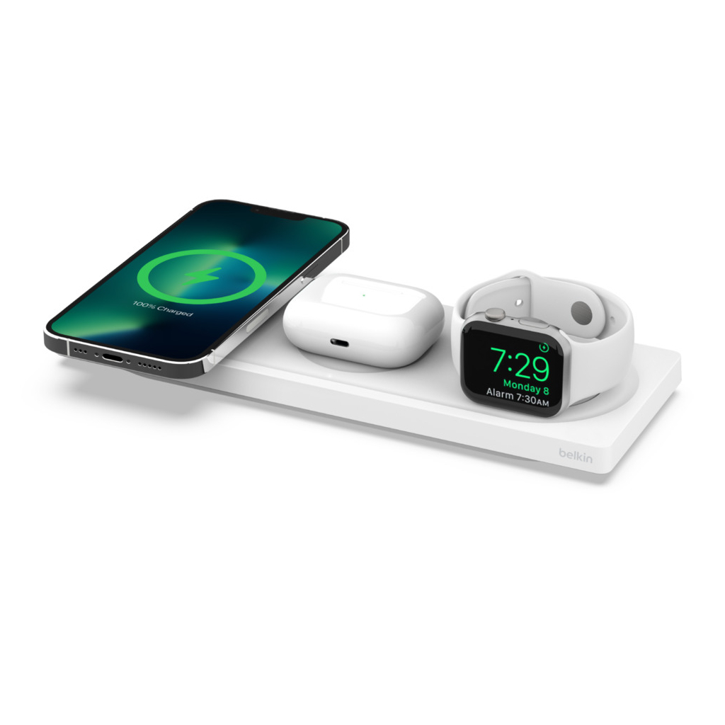 Зарядний пристрій Belkin 3in1 MagSafe, white (WIZ016VFWH) - зображення 5