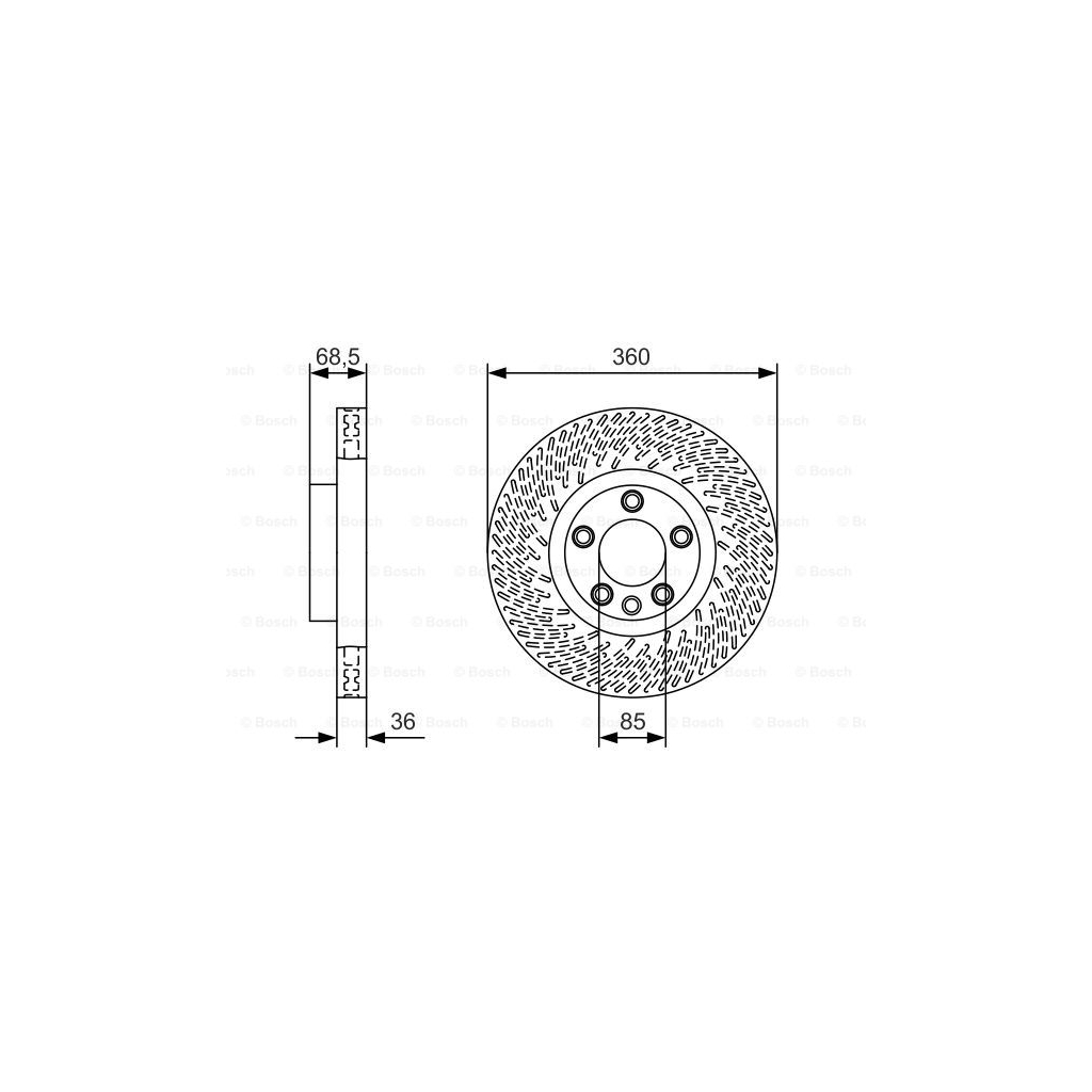 Гальмівний диск Bosch 0 986 479 B12 - зображення 5