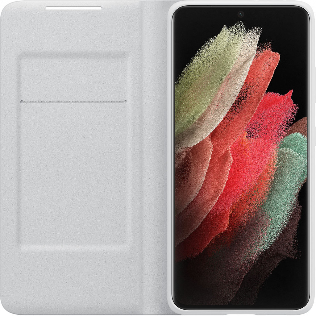 Чохол до мобільного телефона Samsung Smart LED View Cover Galaxy S21 Ultra Light Gray (EF-NG998PJEGRU) - зображення 4