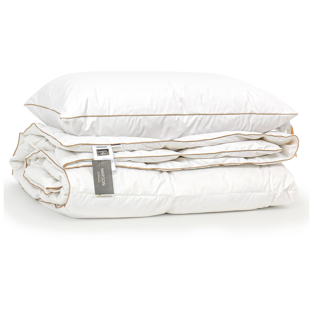 Ковдра MirSon набір пуховий Raffaello White Hand Made Демі №2011 140х205 (2200001767799) - зображення 1
