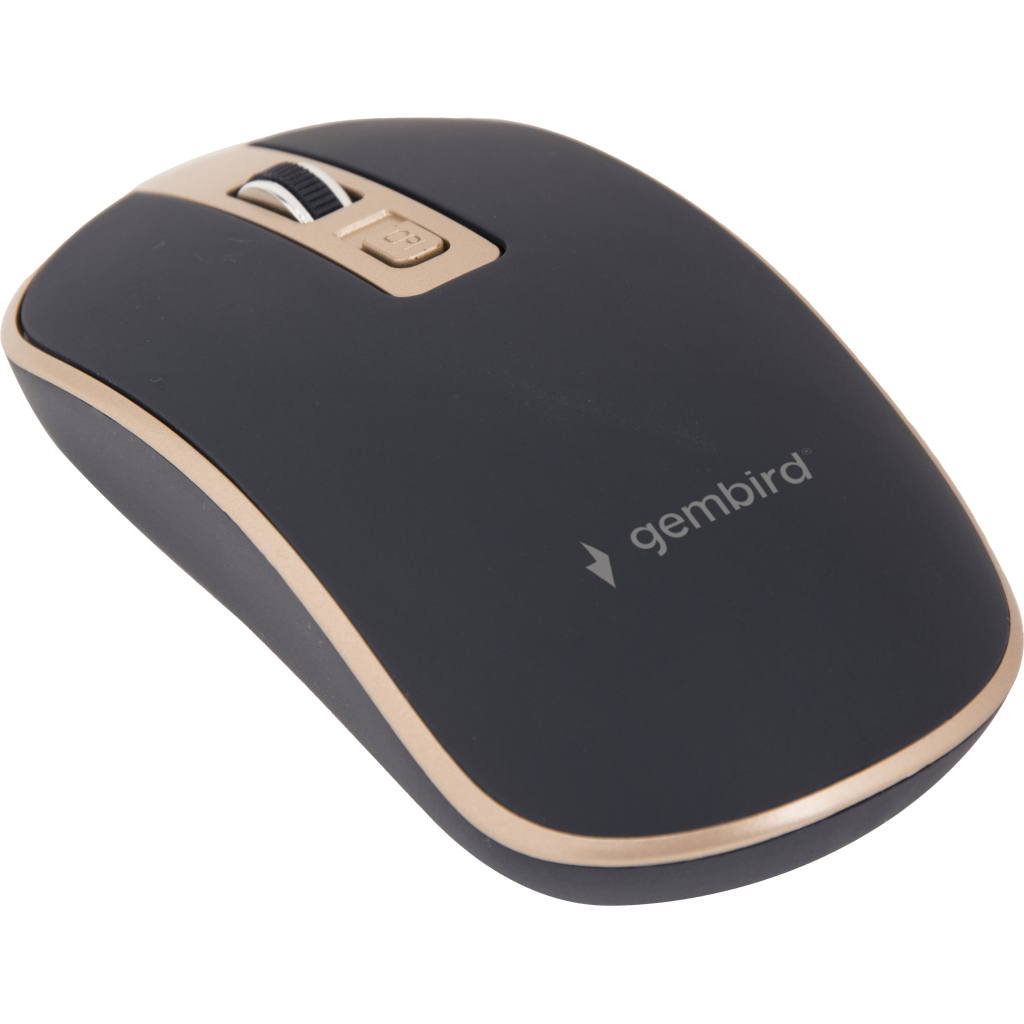 Мишка Gembird MUSW-4B-06-BG Wireless Black-Gold (MUSW-4B-06-BG) - зображення 2