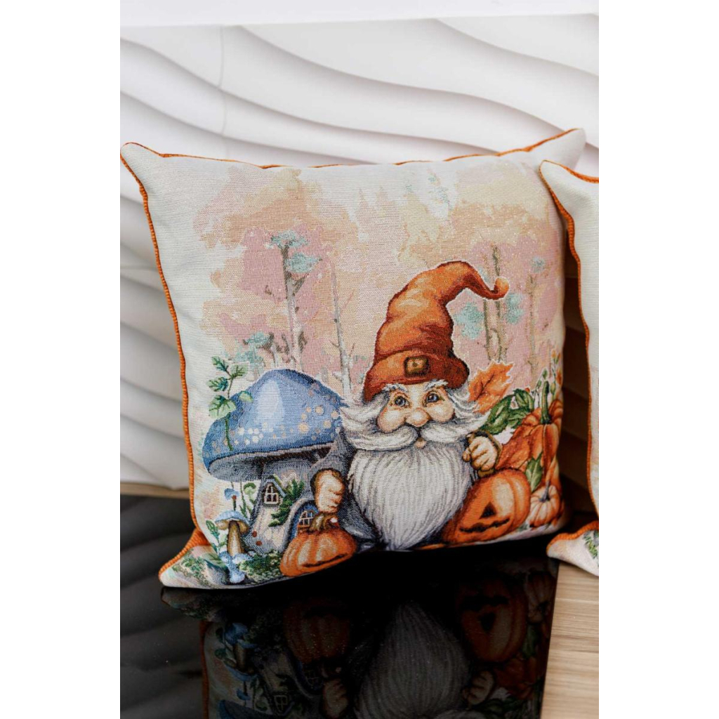 Наволочка Прованс гобеленова декоративна арбузові гноми з грибом 45х45 (036212) - зображення 2