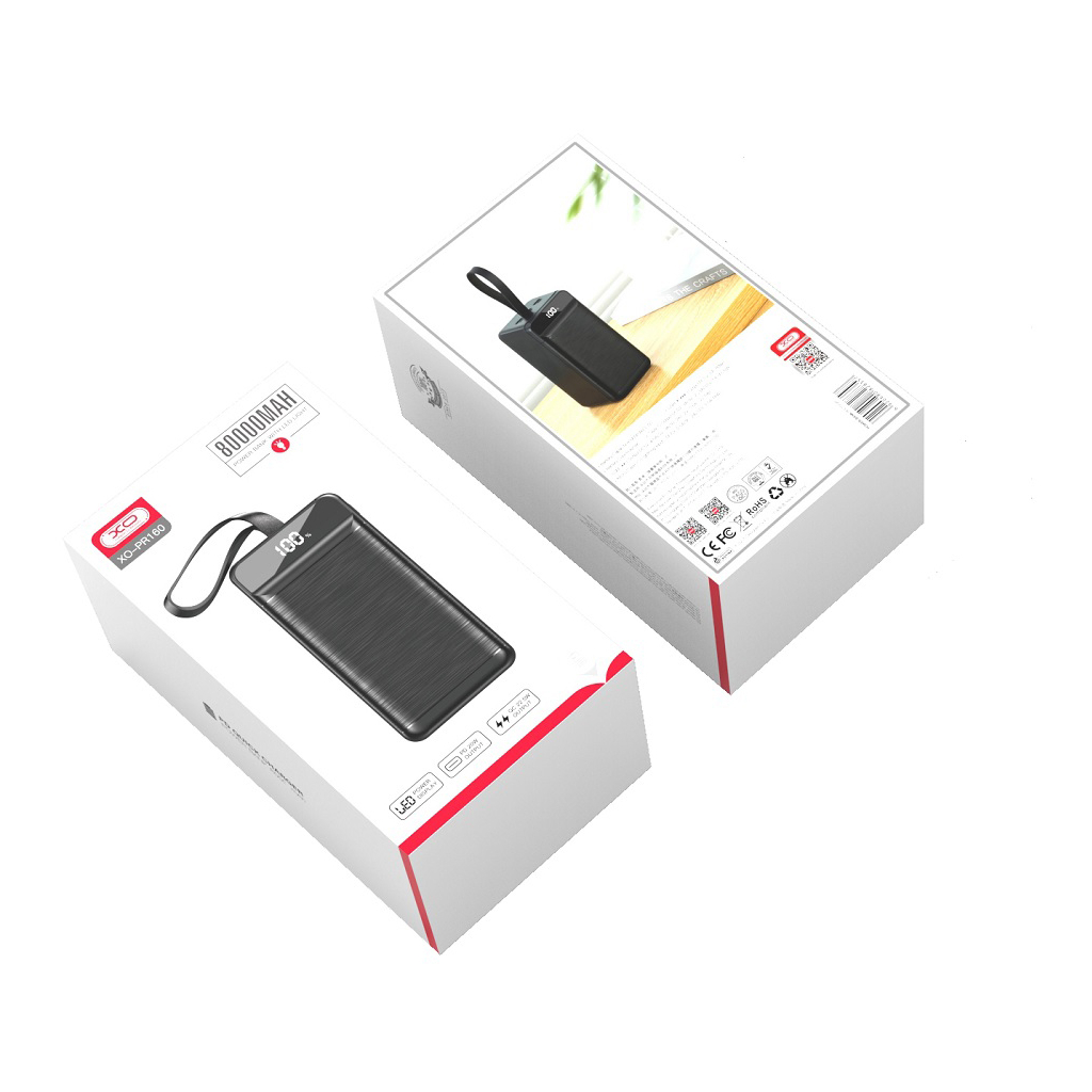 Батарея універсальна XO 80000mAh, PD/18W, QC3.0/22.5W, flashlight, Input(Micro,Type-C,Lightning), Output(3*USB,Type-C) (XO-PR160 / 29209) - зображення 6