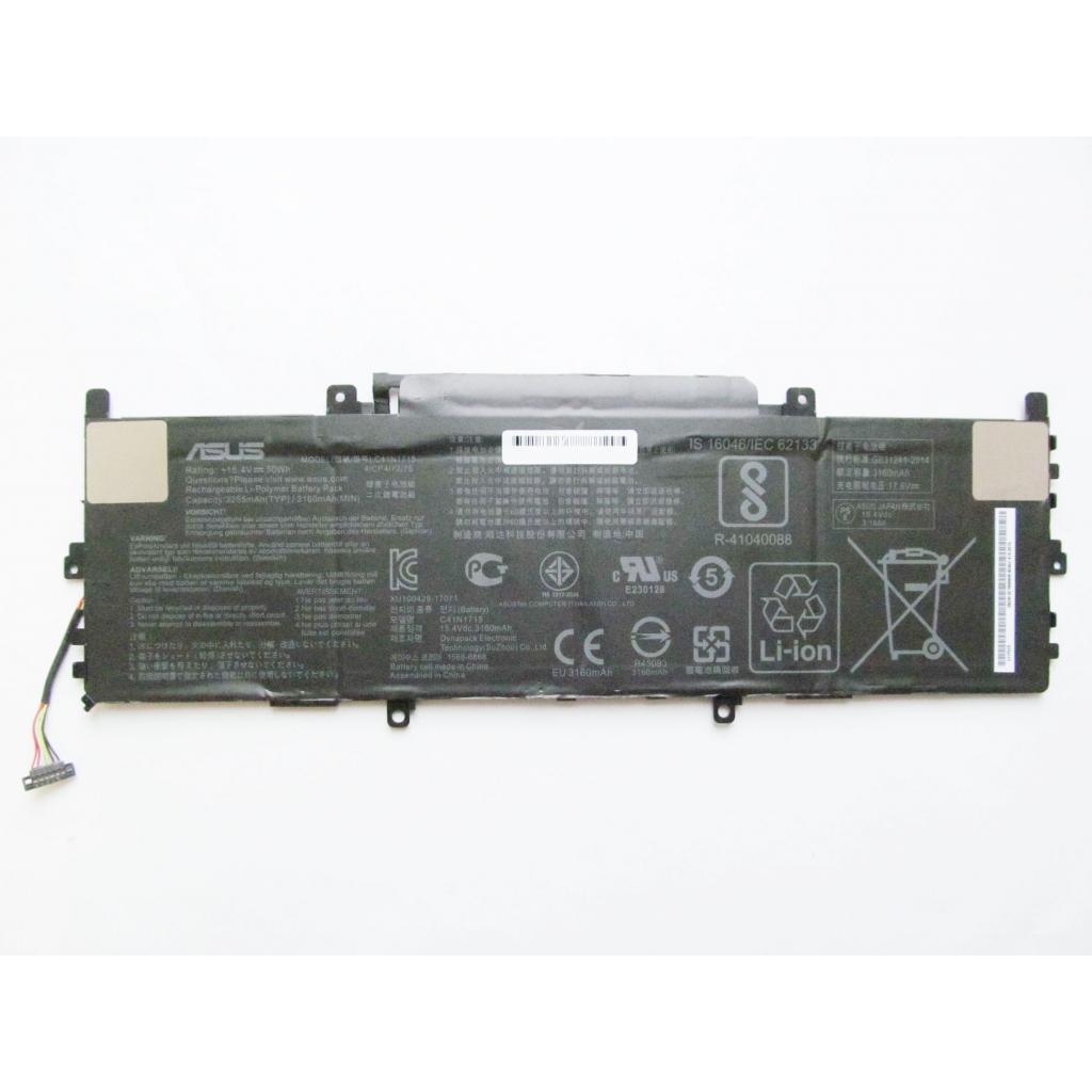 Акумулятор до ноутбука ASUS UX331 C41N1715, 3255mAh (50Wh), 4cell, 15.4V, Li-Pol (A47424) - зображення 1